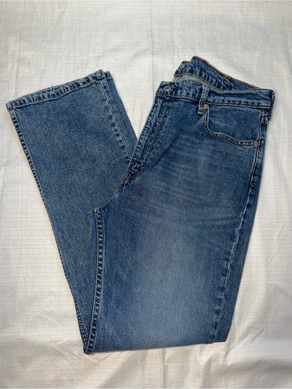 Levi's 514 Straight Fit Jeans Men's 38x32 Blue Wash Stretch Premium Denim